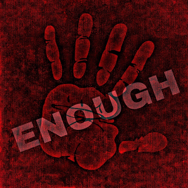 Ein Hand der "Es reicht" ziegt